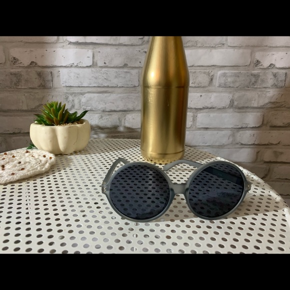 No Fashion Deadlines Accessories - Grey colored plastic circle lens sunglasses